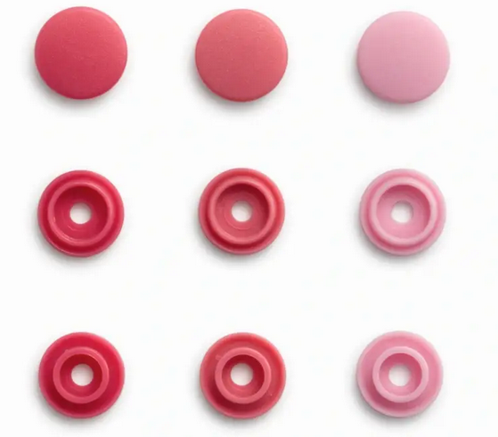 Druckknöpfe Color Snaps Mini rosa pink Prym Love 9mm, 36 Stück